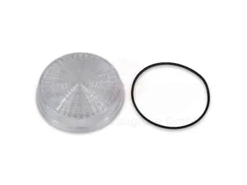 Blinkerkappe / Lichtaustritt (einzeln) Ø80mm weiß hinten (8580.23-002/1) mit Gummidichtring (E-Prüfzeichen) MZ ETS, TS, ETZ, S50, S51, S70, SR50, SR80