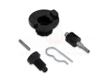 Tachoantrieb im Set (5-teilig) Schraubenrad 14 Zahn für Antriebskettenrad 15 Zahn & 16 Zahn (Kunststoff schwarz) passend für S51, S53, SR50, SR80, KR51/2