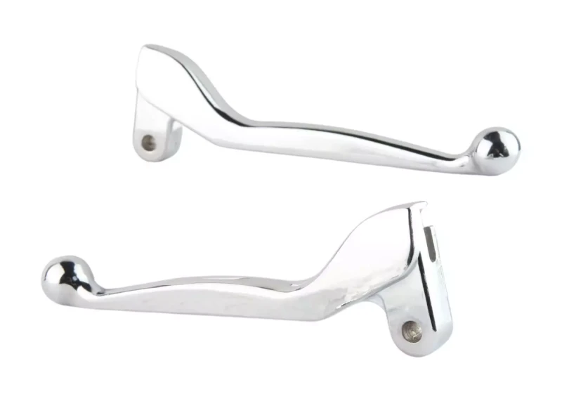 Handbremshebel / Kupplunghebel im Set (links & rechts) ohne Armatur (Aluminium verchromt) abgewinkelt passend für S51, S70, S53, S83, SR50, SR80, KR51/1, KR51/2 (SUM)