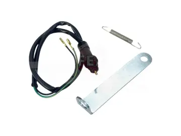 Bremslichttaster / Bremslichtschalter im Set (3-teilig) mit Haltebügel und Zugfeder (großer Typ) passend für KR51/2