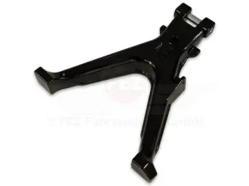 Kippständer / Hauptständer mit Lagerrohr ohne Gummistopfen "Standardlänge" (Aluminium schwarz pulverbeschichtet) passend für S50, S51, S70, S53, S83 (Import)