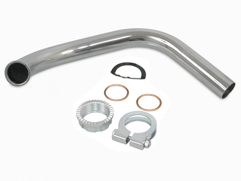 Krümmer + Krümmermutter im Set S50, S51 chrom