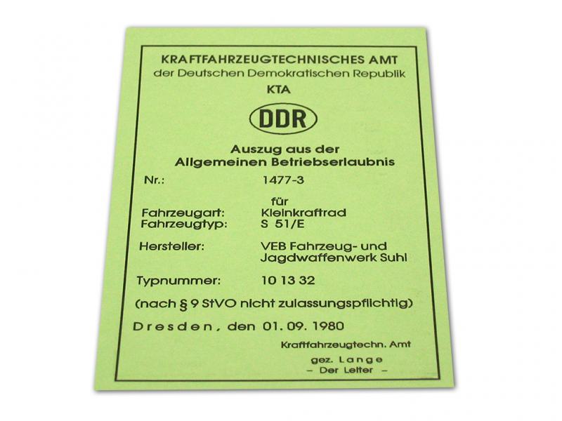 BTE S51/E (für Sammlerzwecke)