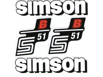 Aufkleber S51B rot weiß