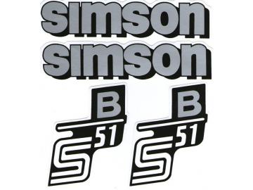 Aufkleber S51B silber