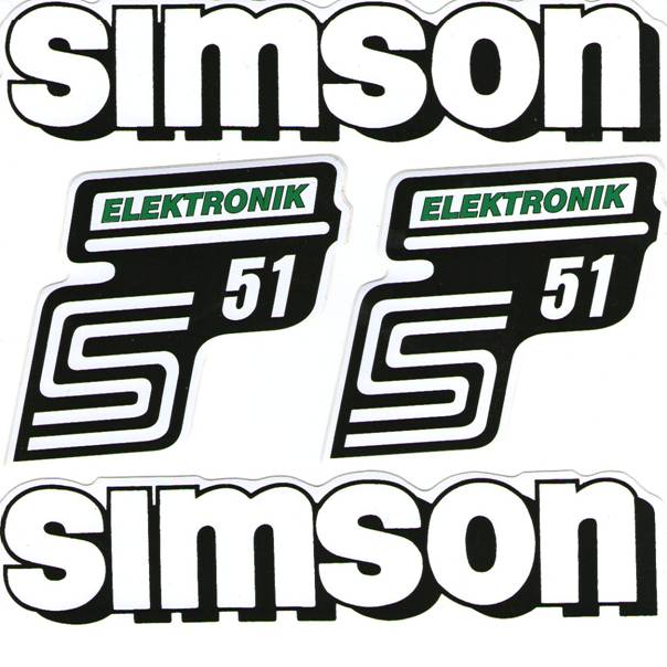 Aufkleber S51 elektronik grün