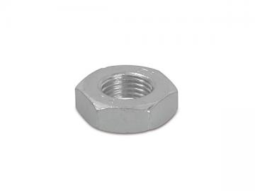 Mutter M10x1,0 DIN 936 verzinkt (Flache Sechskantmutter) ( 5,75 mm hoch)