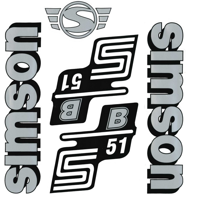 Aufkleber S51 Silber S51
