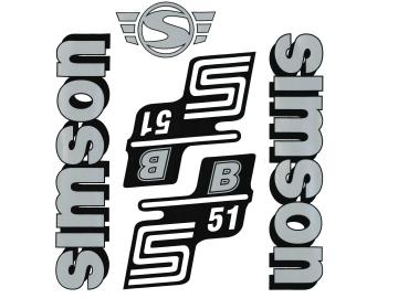 Aufkleber S51 Silber S51