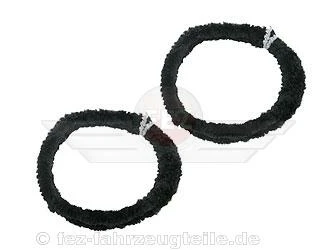 Nabenputzringe schwarz/dunkelblau (Set 2x 56cm für Moped, Mokick)