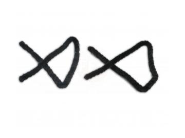 Nabenputzringe schwarz/schwarz (Set 2x 56cm für Moped, Mokick)