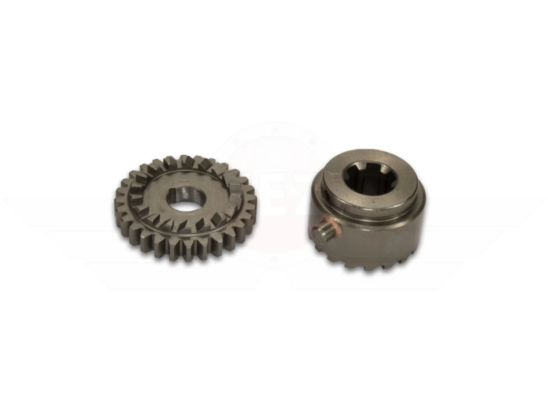 Antriebsteilesatz (2-teilig) Kickstarterrad (28 Zahn) und Mitnehmer für Kickstarterwelle (3- und 4-Gang Getriebe) passend für S51, S51/1, S70, S70/1, KR51/2, SR50, SR80, S53, S83