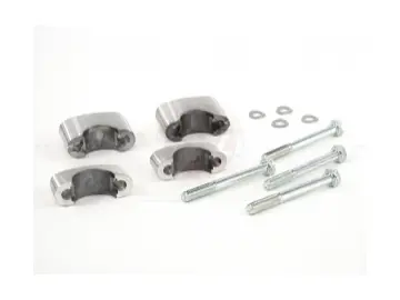 Lenkerauflage und Lenkerhalteschale im Set (12-teilig) gebürstet 2x oben & 2x unten mit Zubehör passend für S50, S51, S70, Enduro