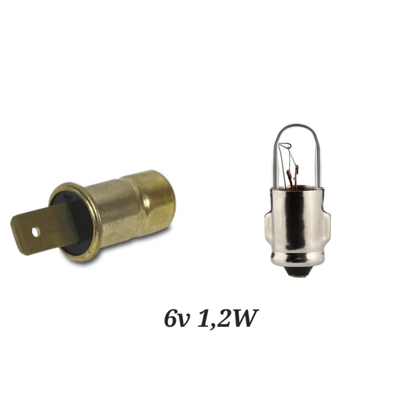 Lampenfassung für Tacho Drehzahlmesser mit Leuchtmittel 6 V S50 S51 SR50 KR51/2 SR4-4 Sr4-3